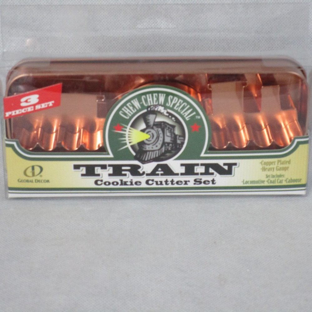 Locomotive Train Cookie Cutter Set Copper Plated 3